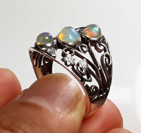 SKU 22153 unique Opal rings Jewelry