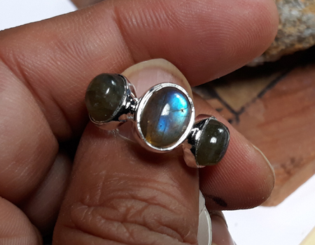 SKU 22158 unique Labradorite rings Jewelry