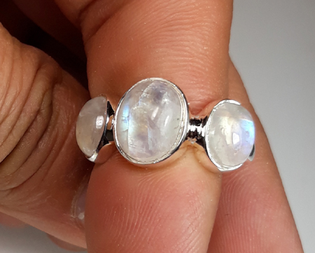 SKU 22159 unique Moonstone rings Jewelry