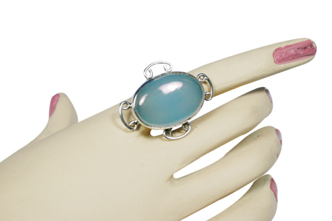 SKU 7228 unique Chalcedony rings Jewelry