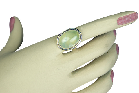 SKU 9173 unique Prehnite rings Jewelry