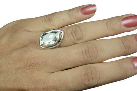 SKU 9177 unique Green Amethyst rings Jewelry