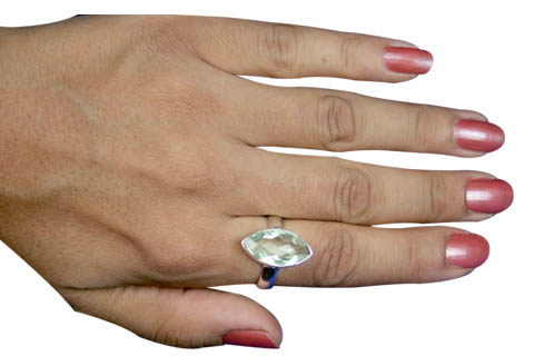 SKU 9197 unique Green amethyst rings Jewelry