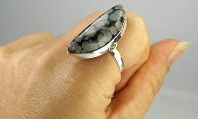 SKU 9359 unique Obsidian rings Jewelry