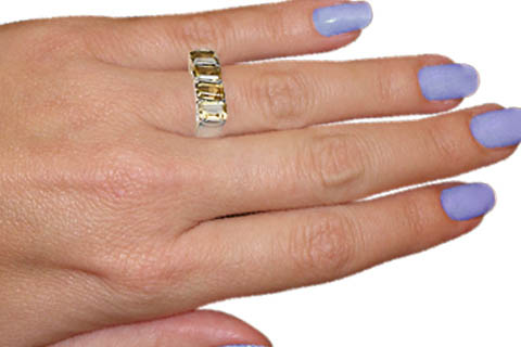 SKU 9520 unique Citrine rings Jewelry