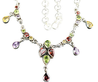 SKU 1125 - a Multi-stone Necklaces Jewelry Design image