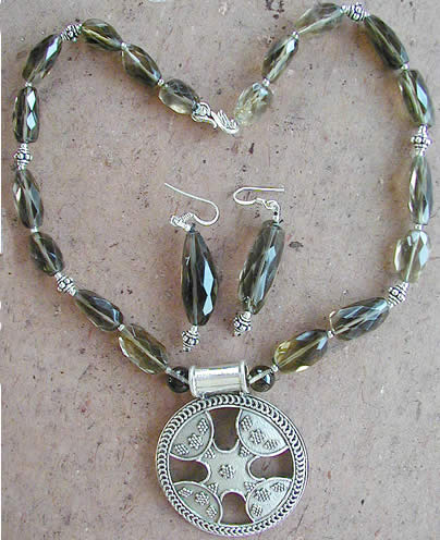 SKU 1161 - a Smoky Quartz Necklaces Jewelry Design image
