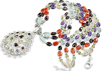 SKU 1162 - a Multi-stone Necklaces Jewelry Design image