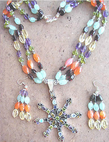 SKU 1167 - a Multi-stone Necklaces Jewelry Design image