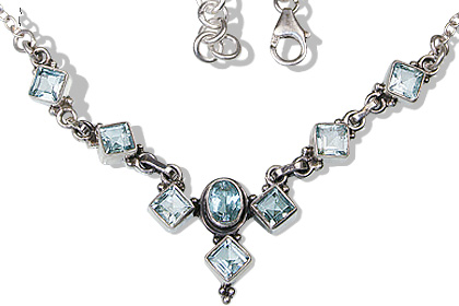 SKU 12529 - a Blue topaz necklaces Jewelry Design image