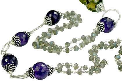 SKU 14113 - a Multi-stone necklaces Jewelry Design image