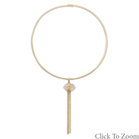 SKU 14558 - a Rose Quartz Necklaces Jewelry Design image