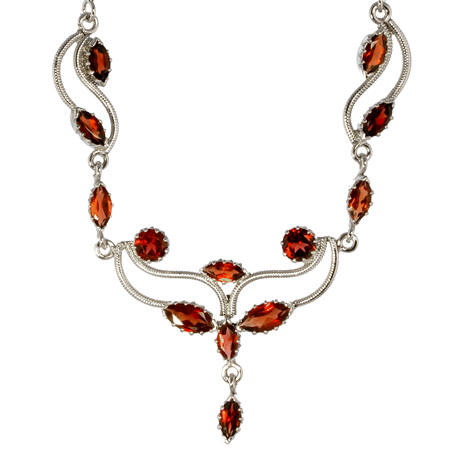 SKU 14915 - a Garnet Necklaces Jewelry Design image
