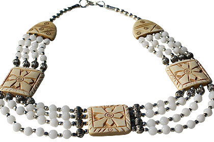 SKU 16037 - a Snow Quartz Necklaces Jewelry Design image