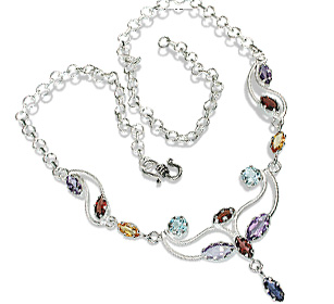 SKU 1852 - a Multi-stone Necklaces Jewelry Design image