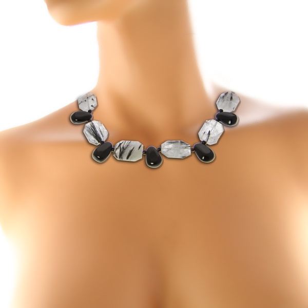 SKU 20963 - a Tourmalated Quartz Necklaces Jewelry Design image