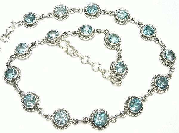 SKU 6898 - a Blue Topaz Necklaces Jewelry Design image