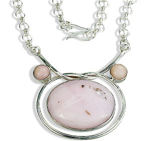 SKU 7349 - a Pink Opal Necklaces Jewelry Design image