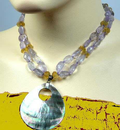 SKU 7420 - a Multi-stone Necklaces Jewelry Design image