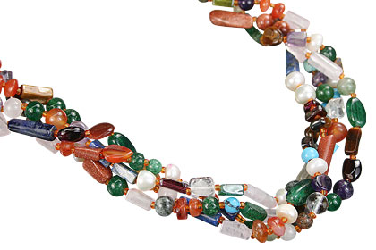 SKU 7485 - a Multi-stone Necklaces Jewelry Design image