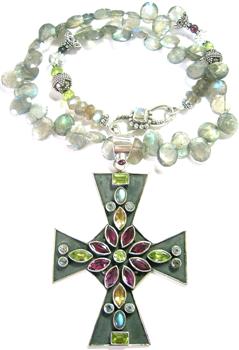SKU 8134 - a Multi-stone Necklaces Jewelry Design image