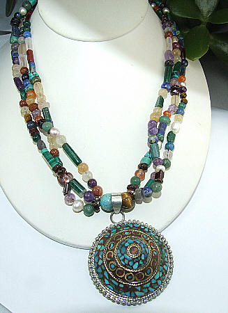 SKU 8510 - a Multi-stone Necklaces Jewelry Design image
