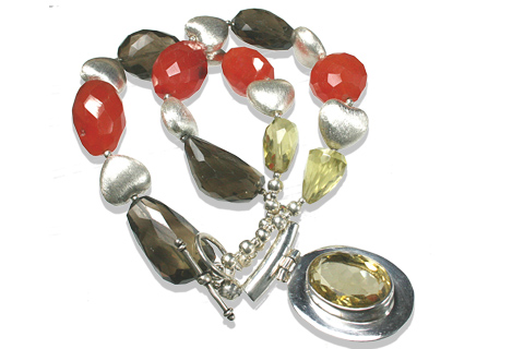 SKU 9018 - a Multi-stone Necklaces Jewelry Design image