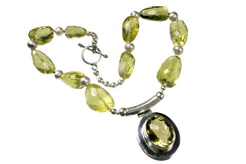 SKU 9020 - a Lemon Quartz Necklaces Jewelry Design image