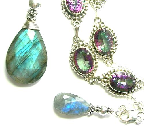 SKU 9059 - a Mystic Quartz Necklaces Jewelry Design image