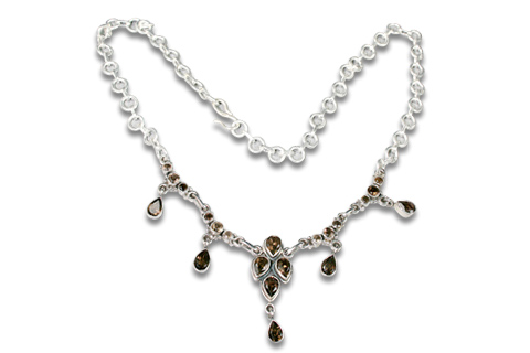 SKU 9145 - a Smoky Quartz Necklaces Jewelry Design image