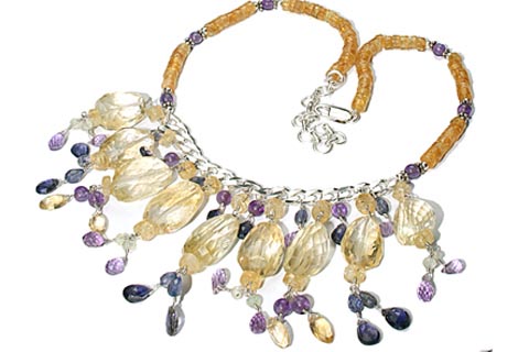SKU 9851 - a Multi-stone necklaces Jewelry Design image