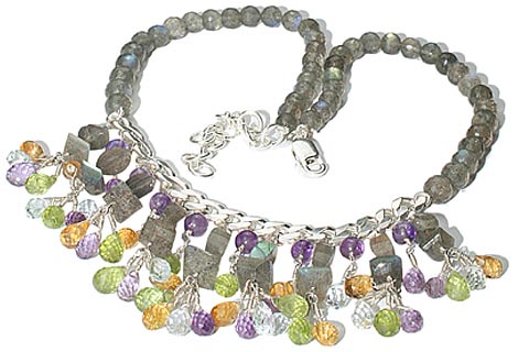 SKU 9852 - a Multi-stone necklaces Jewelry Design image
