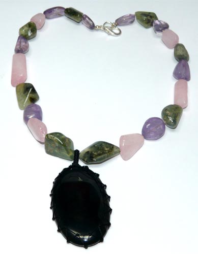 unique Rose quartz Necklaces Jewelry for design 7441.jpg