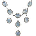 10374: Blue chalcedony necklaces