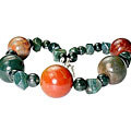Design 10543 green,red bloodstone chunky necklaces