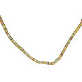 10671: Beaded green,yellow sapphire strand necklaces