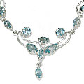Design 10747: blue blue topaz wedding necklaces