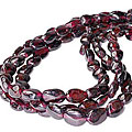 10904: Beaded red garnet  multistrand necklaces