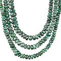 Design 10958: green emerald classic, multistrand necklaces