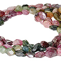 Design 10969: green,pink,multi-color tourmaline multistrand necklaces