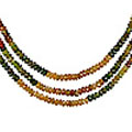 10974: Beaded purple,yellow tourmaline  multistrand necklaces