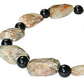 11162: Beaded multi-color jasper adjustable necklaces