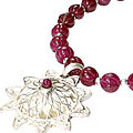 Design 11183: pink quartz star necklaces