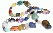 11359: multi,blue,green multi-stone  chunky necklaces