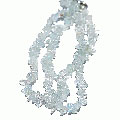 11501: blue,green,white aquamarine  chipped necklaces