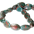 Design 11711: green,red bloodstone simple-strand necklaces