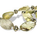 Design 11832: yellow lemon quartz chunky necklaces