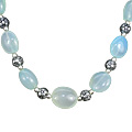 11838: blue chalcedony necklaces