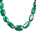 12191: Green malachite necklaces