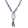 Design 12365: green,purple amethyst necklaces